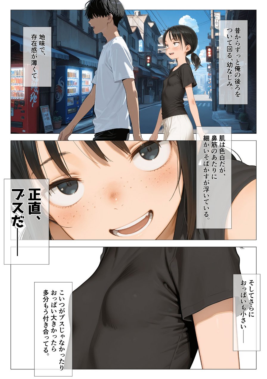 ちいぶす-おっぱい小さくてブスだけどいつでもヤレる幼馴染- モザイク版（品番 s594allud03486）の試し読み 4ページ目